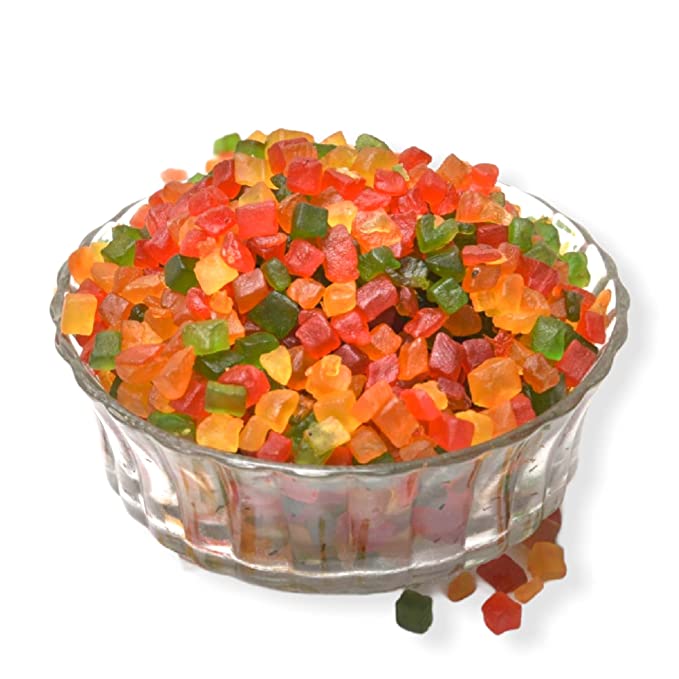 VOC Mart Tutti Frutti - 1 Kg | Cherries Fresh Fruits | For Cake Decoration