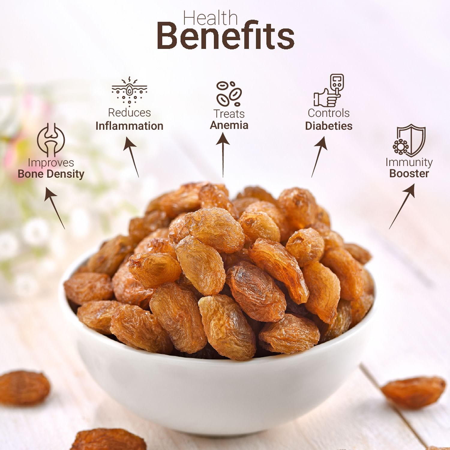 VOC Mart Raisins Brown 500 Gram | kishamish | unakkamunthiri