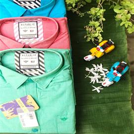 Republic Rebirth Men Slim Fit Casual Shirt - 3 Shirt